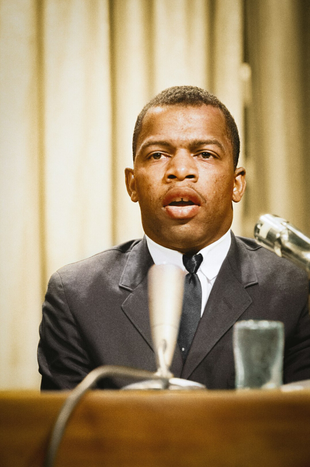 politician at podium speaking